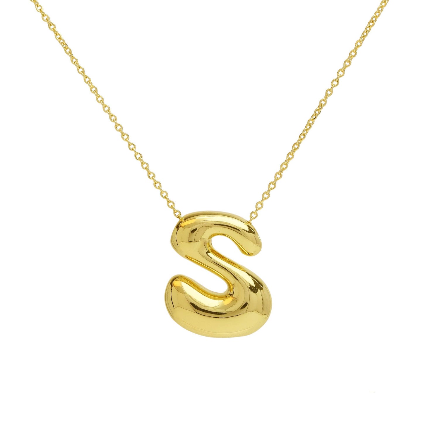 Initial Waterdrop 18K Gold Necklace