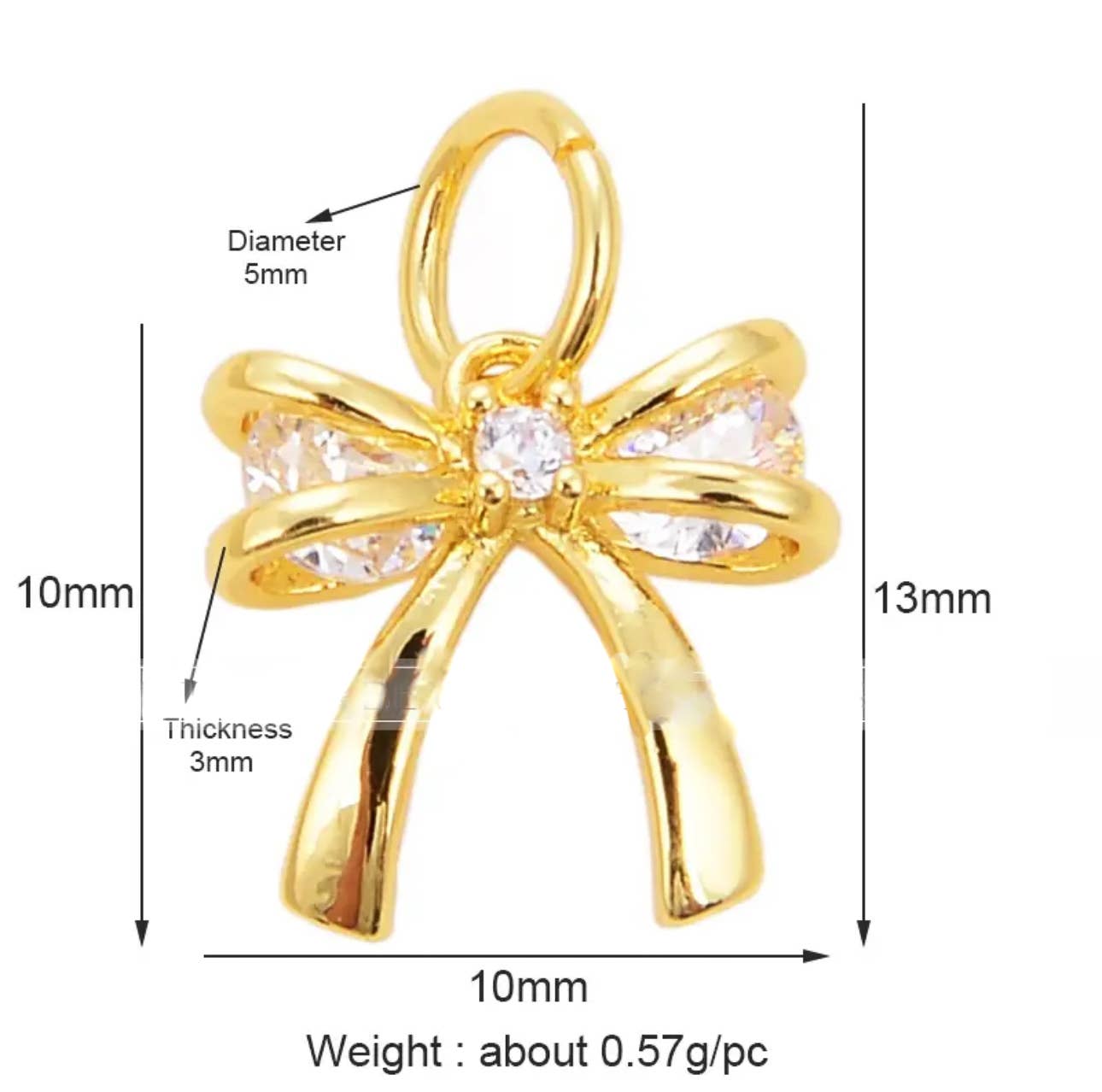 Mini Bow Style 2 Charm For Charm Bar & Charm Necklaces