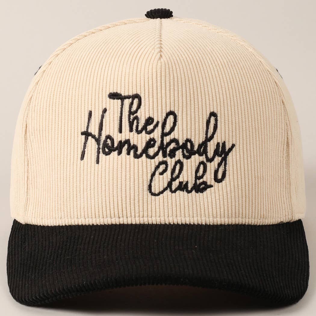 The Homebody Club Two-Tone Corduroy 5 Panel Cap