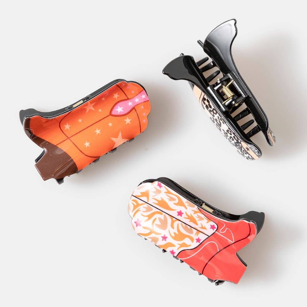 Cowboy Boots Hair Claw