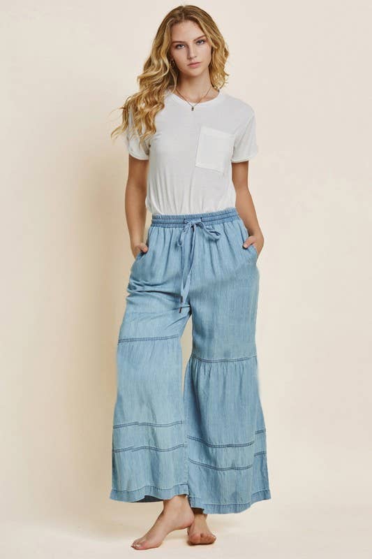 Boho Tiered Wide Leg Pants