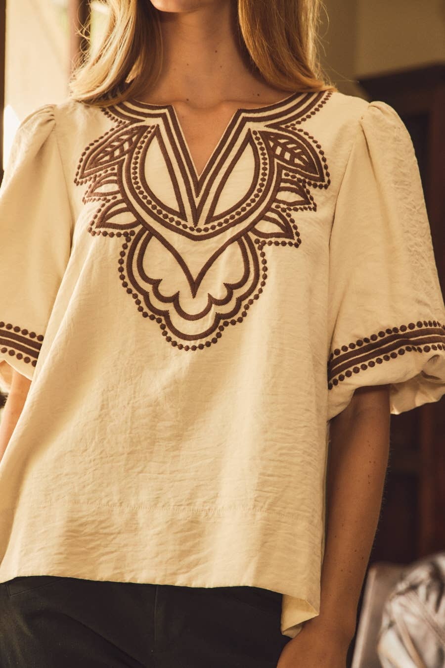 Cotton Poplin Top