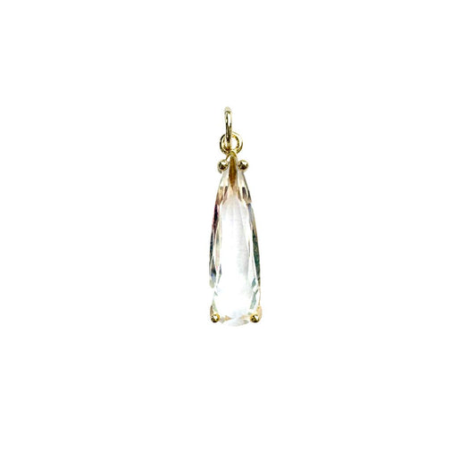 Our "Tear Drop" Elongated Zircon Charm For Charm Necklace & Bracelet