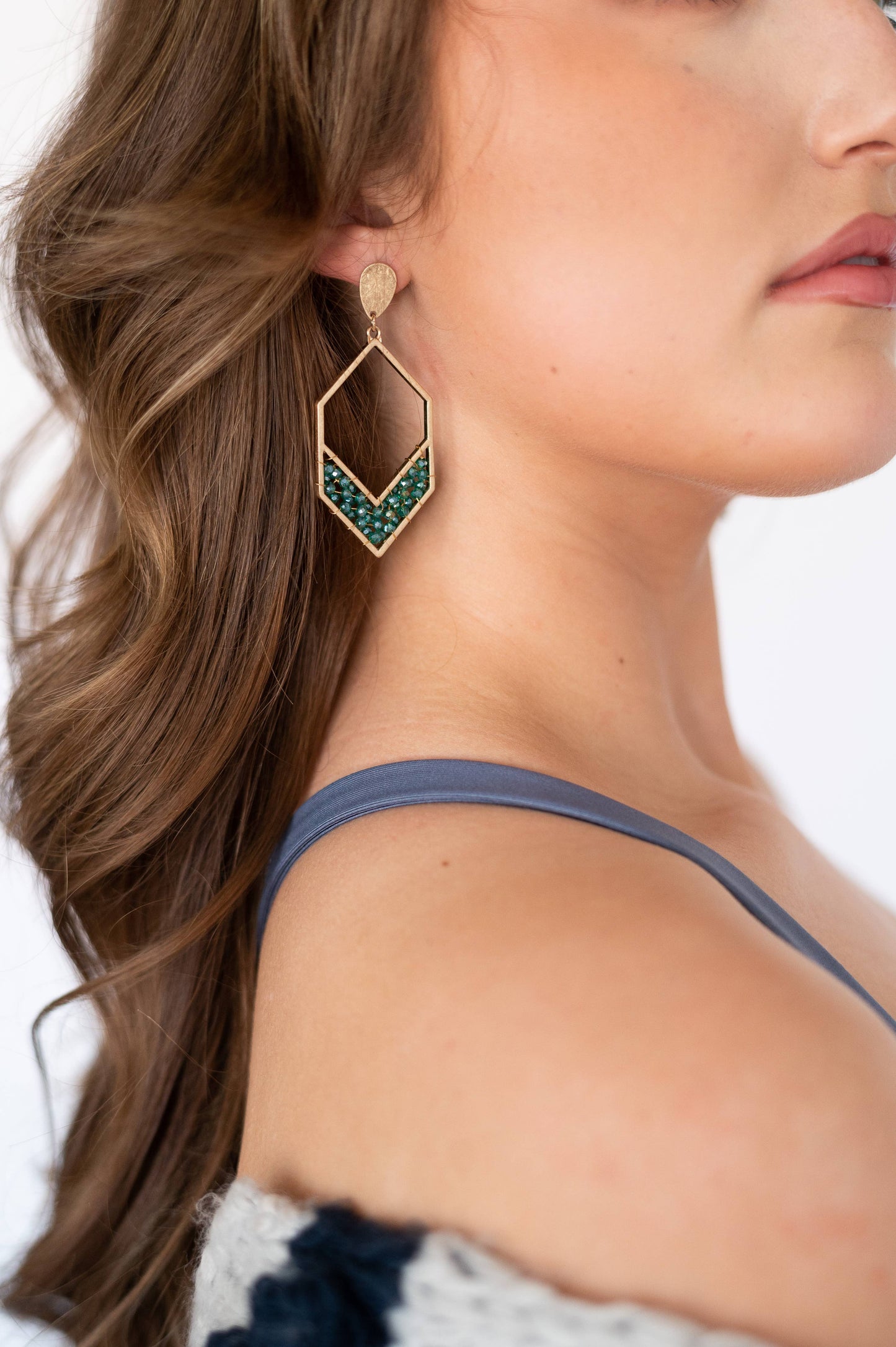 Teal Collins Earrings