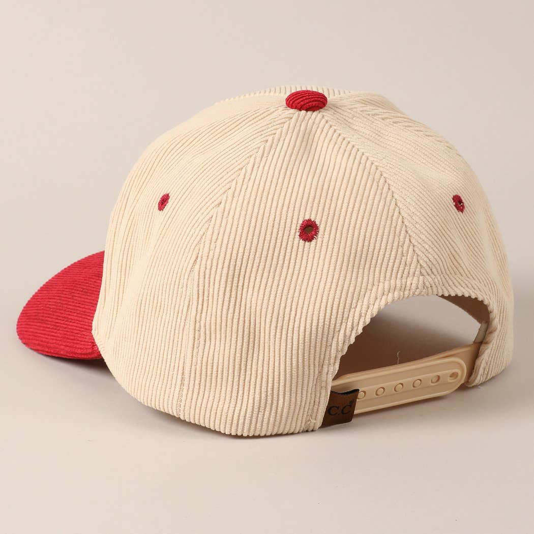 The Homebody Club Two-Tone Corduroy 5 Panel Cap