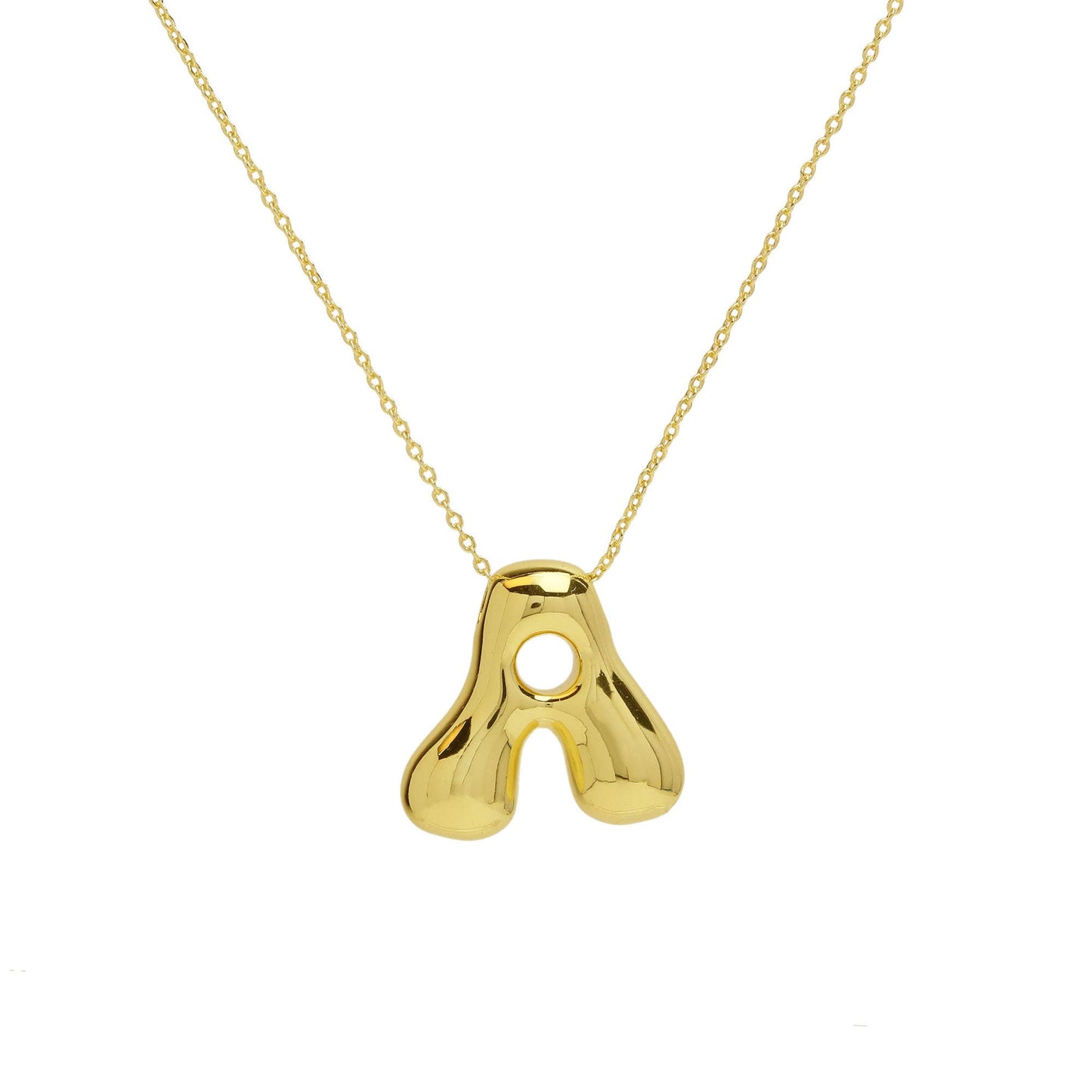 Initial Waterdrop 18K Gold Necklace