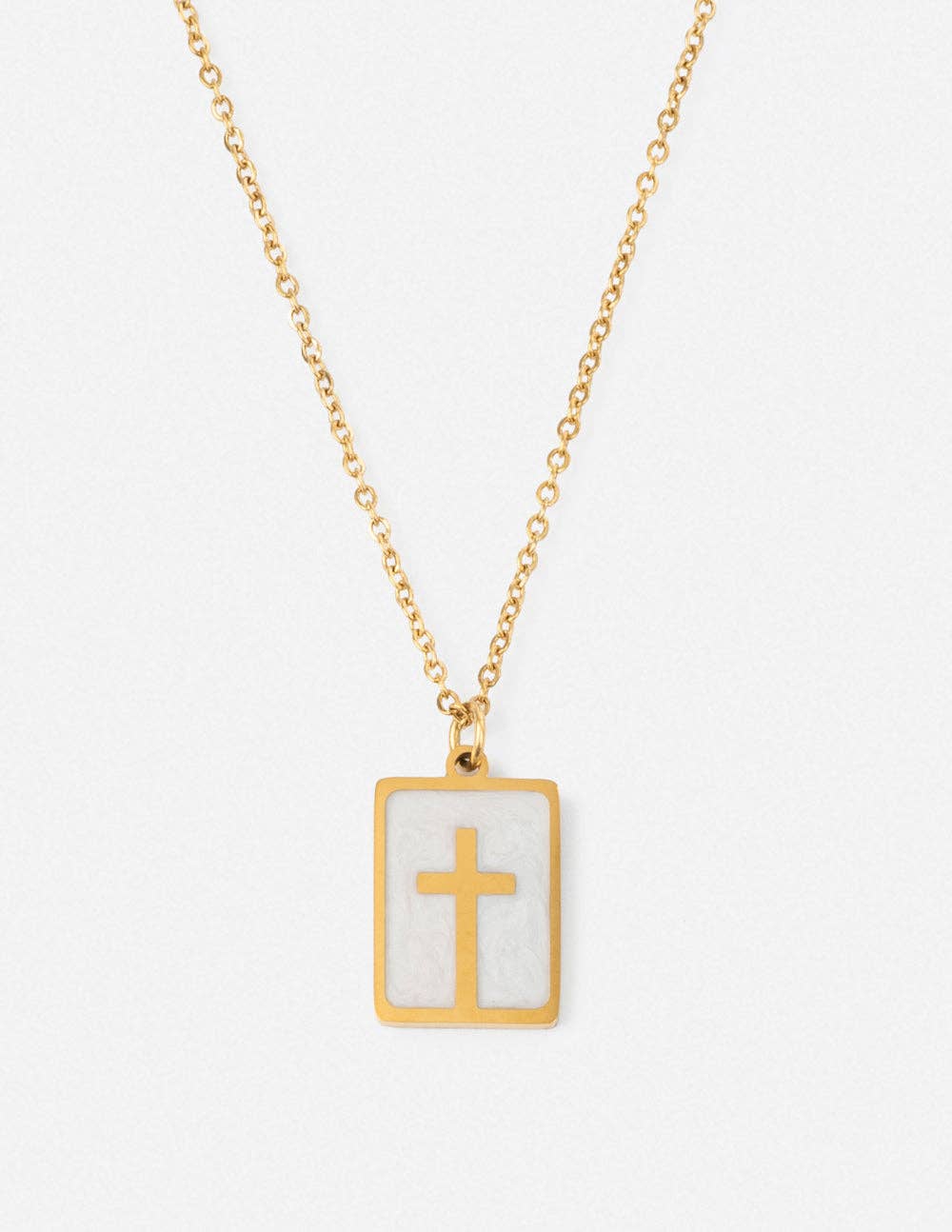 Enamel Cross Necklace