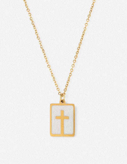 Enamel Cross Necklace