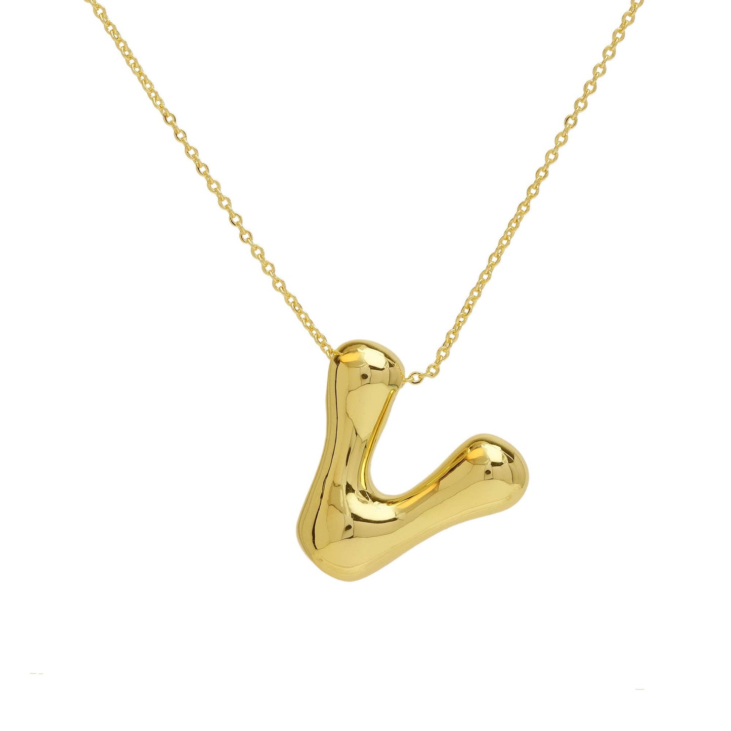 Initial Waterdrop 18K Gold Necklace