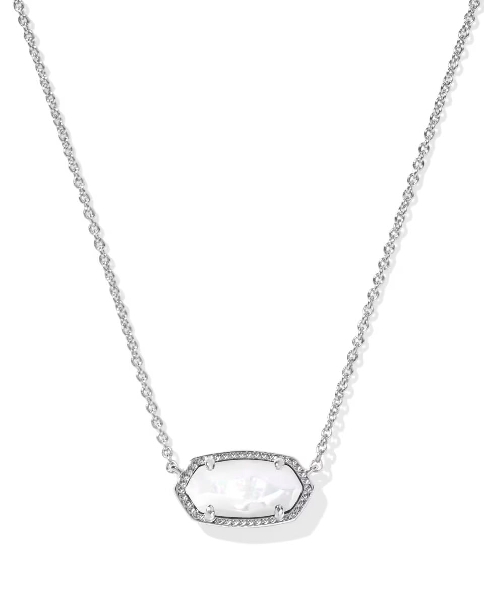 Elisa Short Pendant Silver Necklace