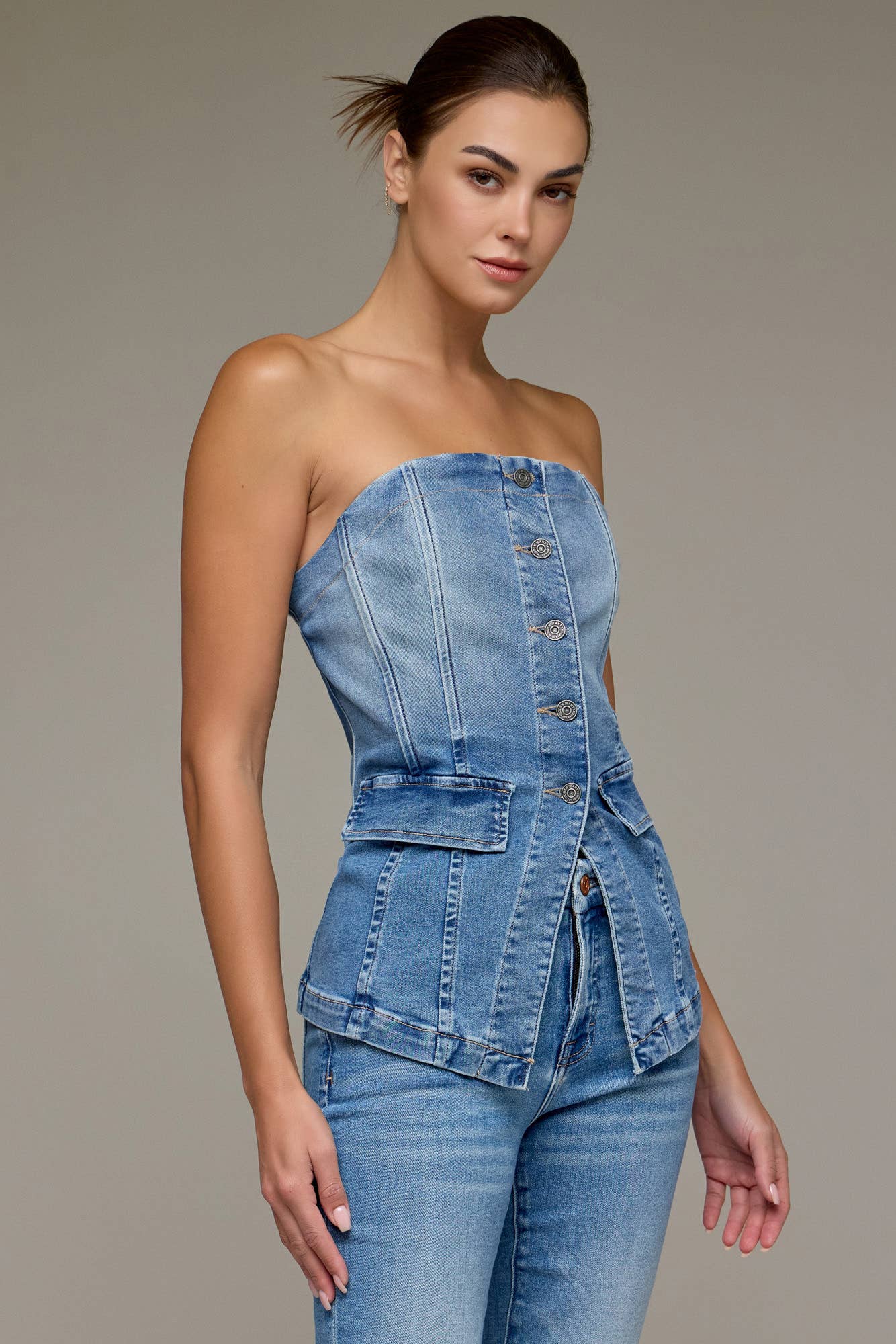 Denim Tube Top