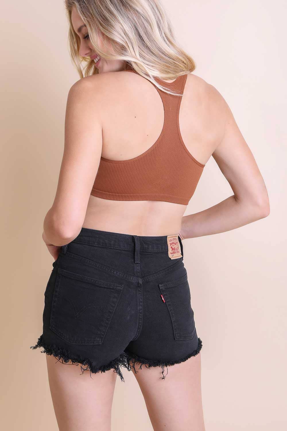 Chic Ribbed Racerback Bralette – Perfect for Fall Fashion 🍂