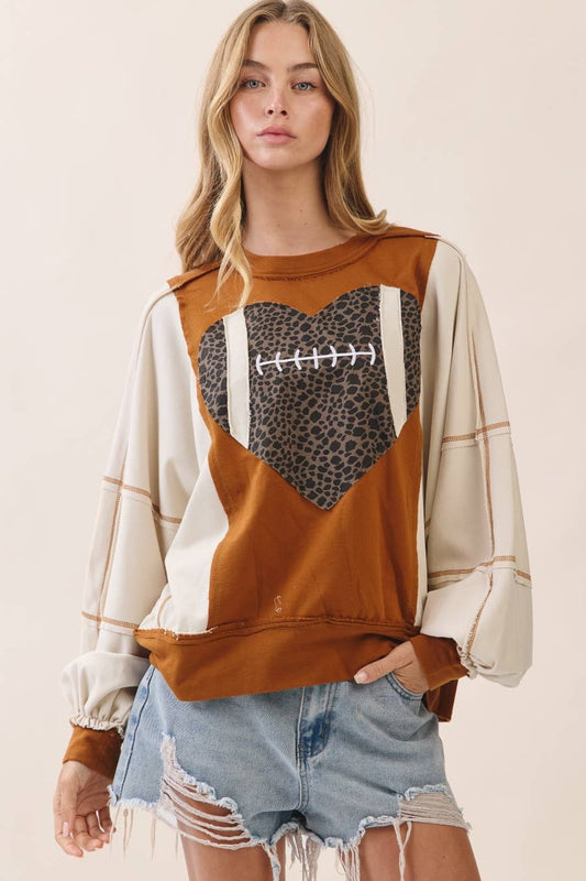 Football Heart Sweatshirt