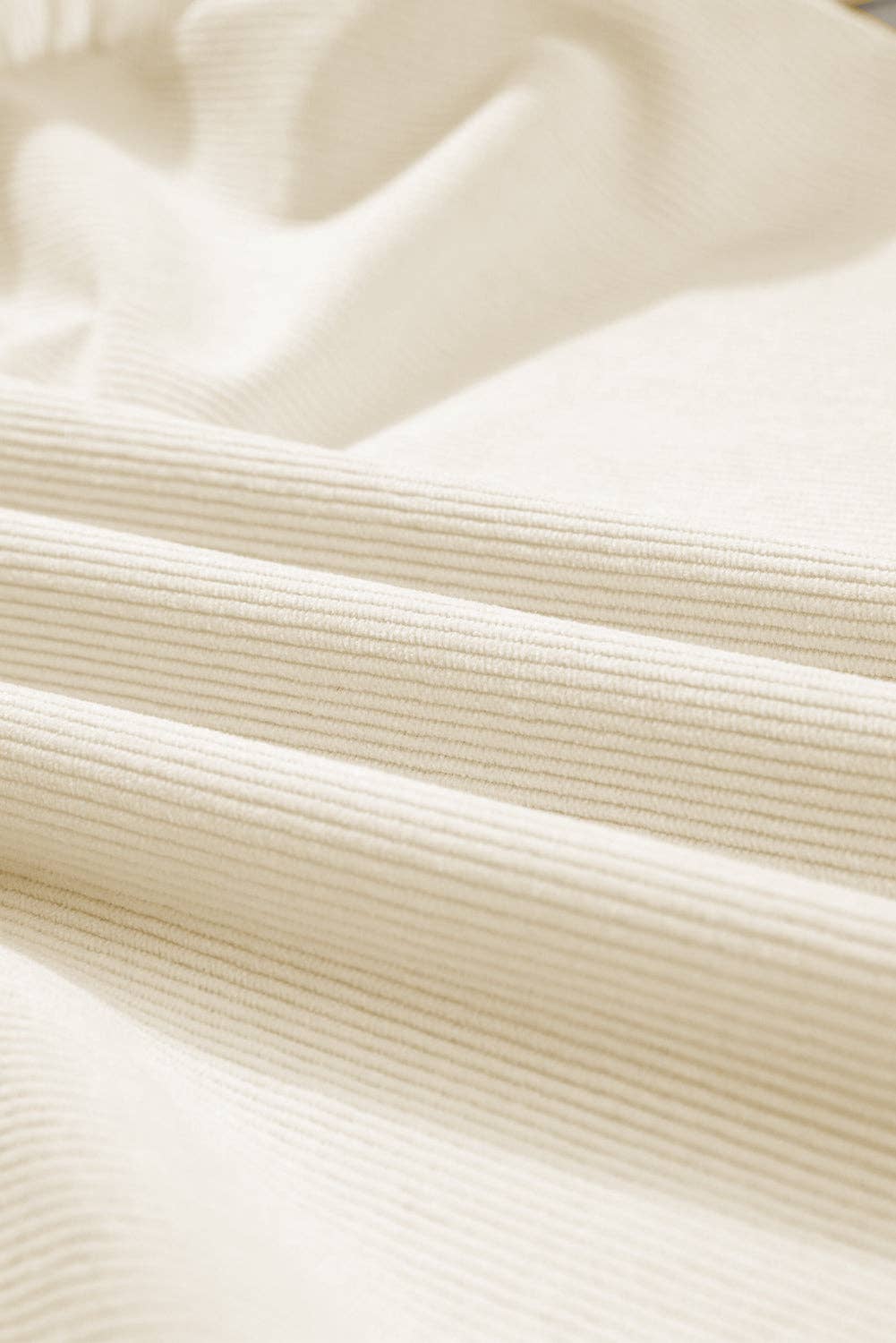 Corduroy Ruffle Blouse
