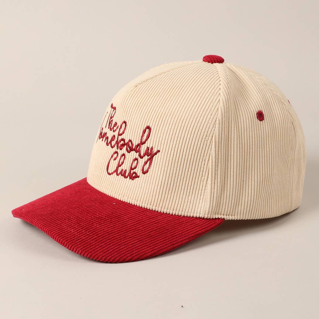 The Homebody Club Two-Tone Corduroy 5 Panel Cap