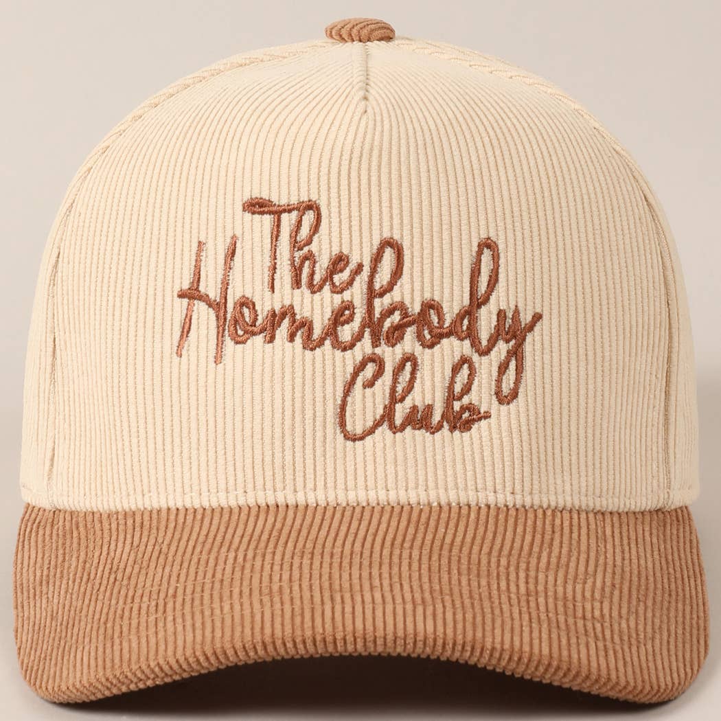 The Homebody Club Two-Tone Corduroy 5 Panel Cap