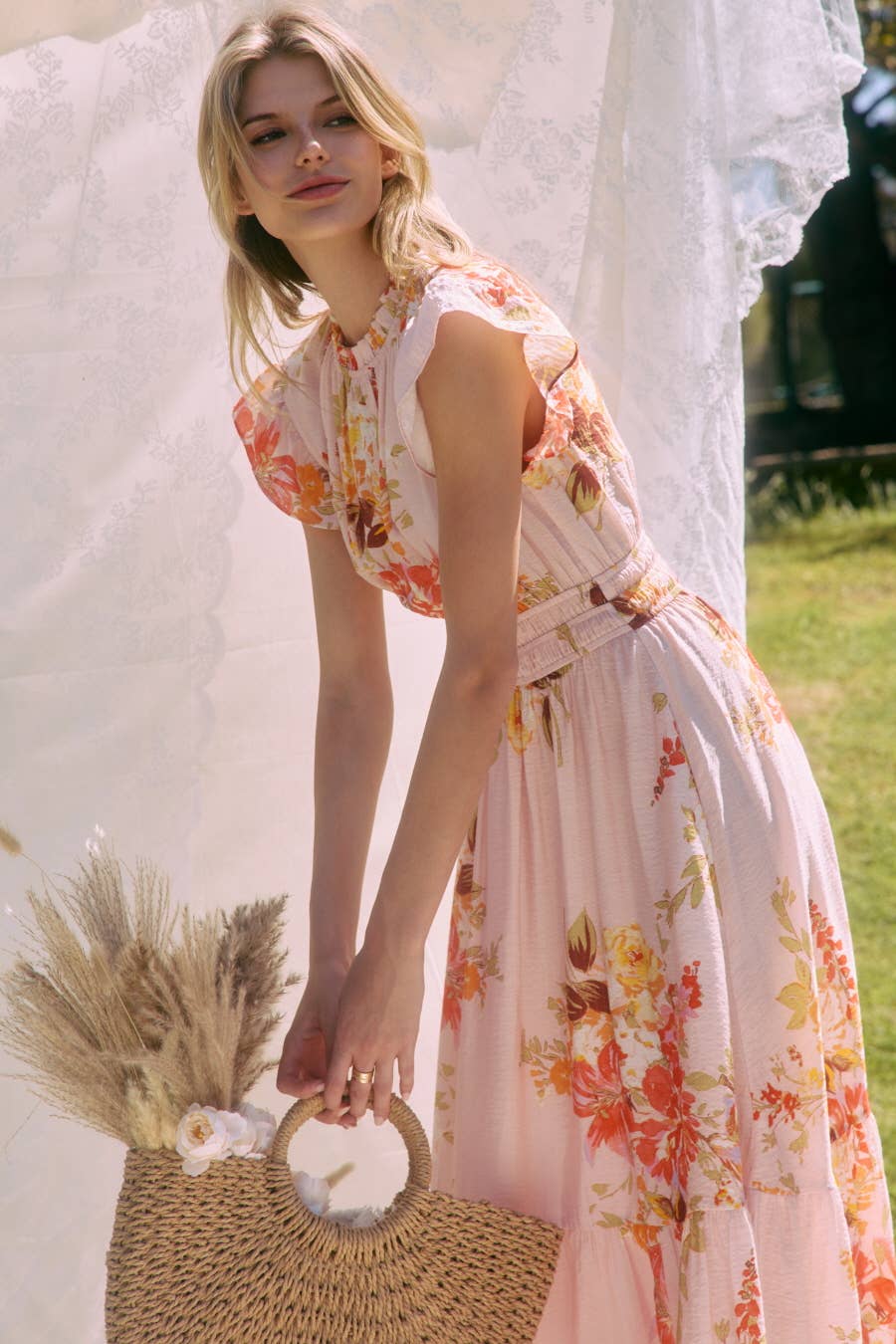 Printed Midi Dress