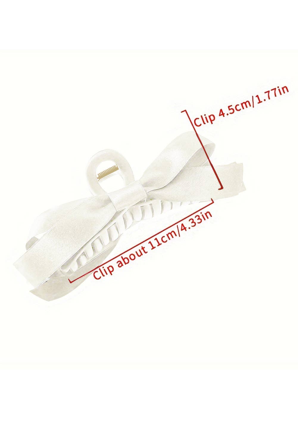 Solid Color Bow Decor Large Hair Claw Clip