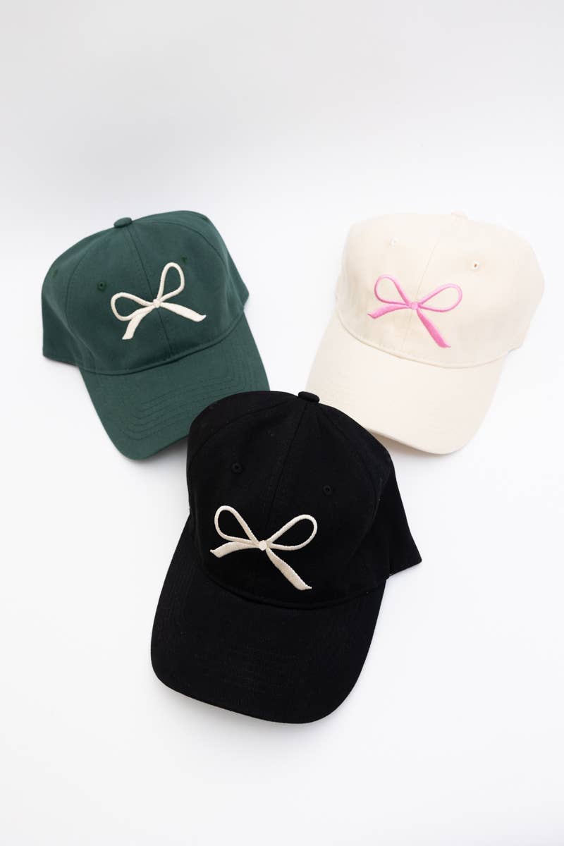 Bow Ribbon Embroidered Baseball Cap🎀⚾️