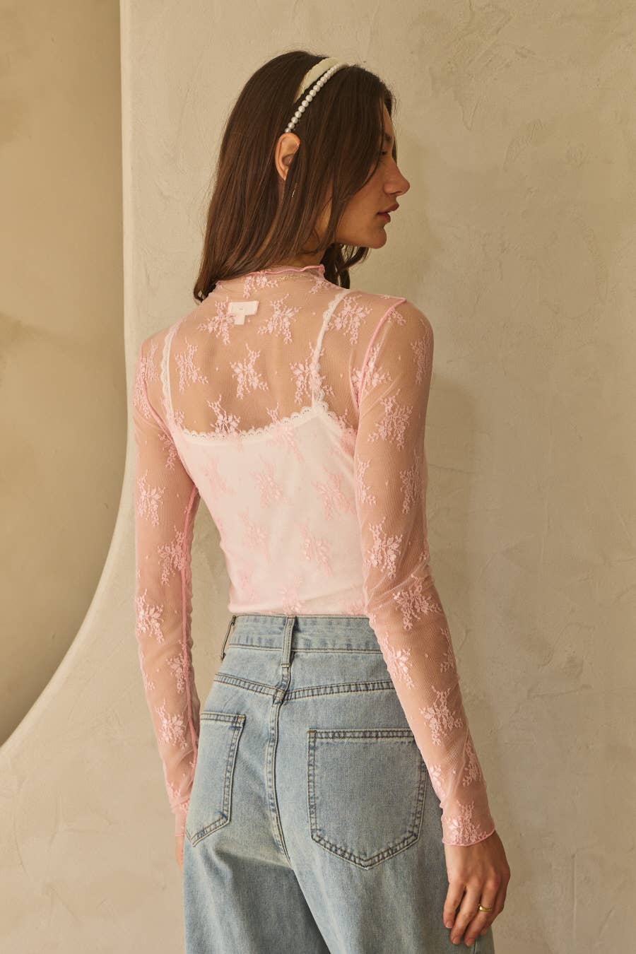 Pink Lace Top