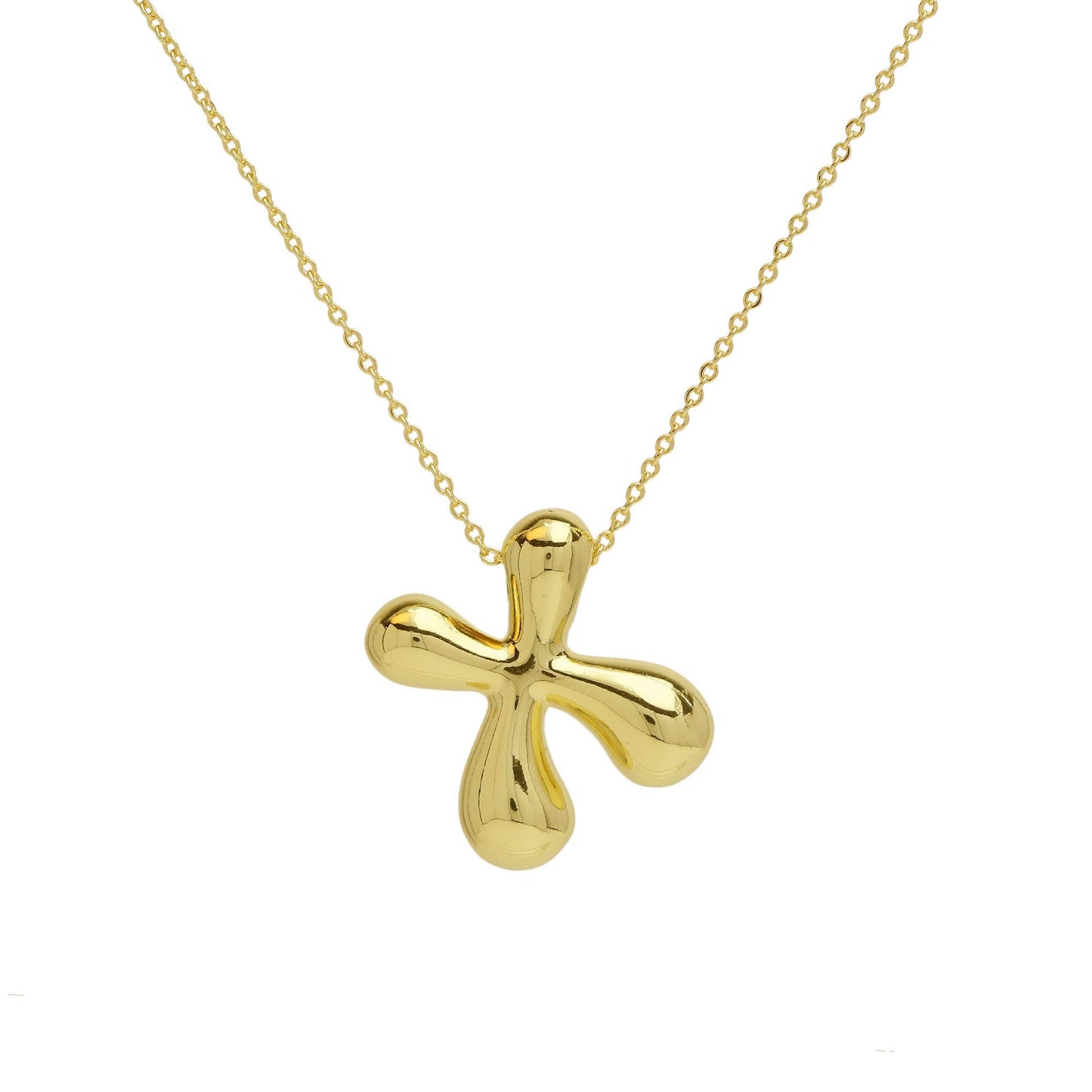 Initial Waterdrop 18K Gold Necklace