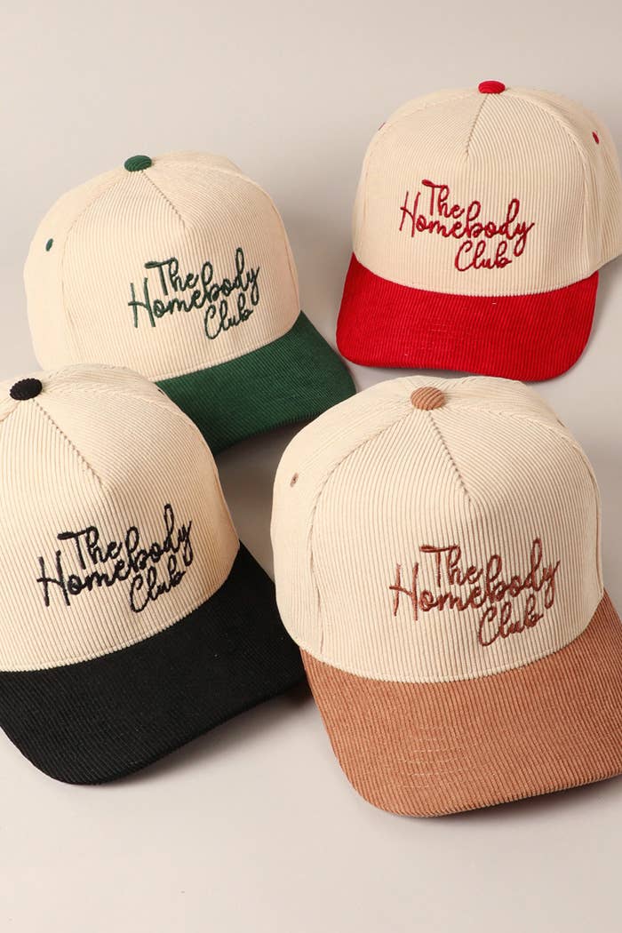 The Homebody Club Two-Tone Corduroy 5 Panel Cap