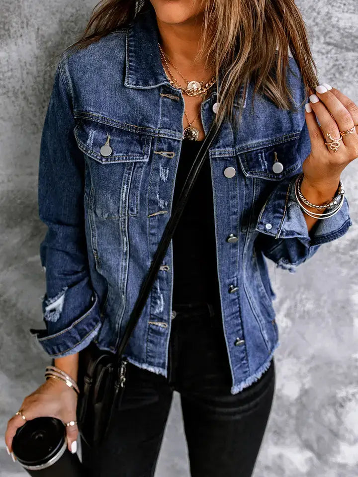 Distressed Denim Jacket