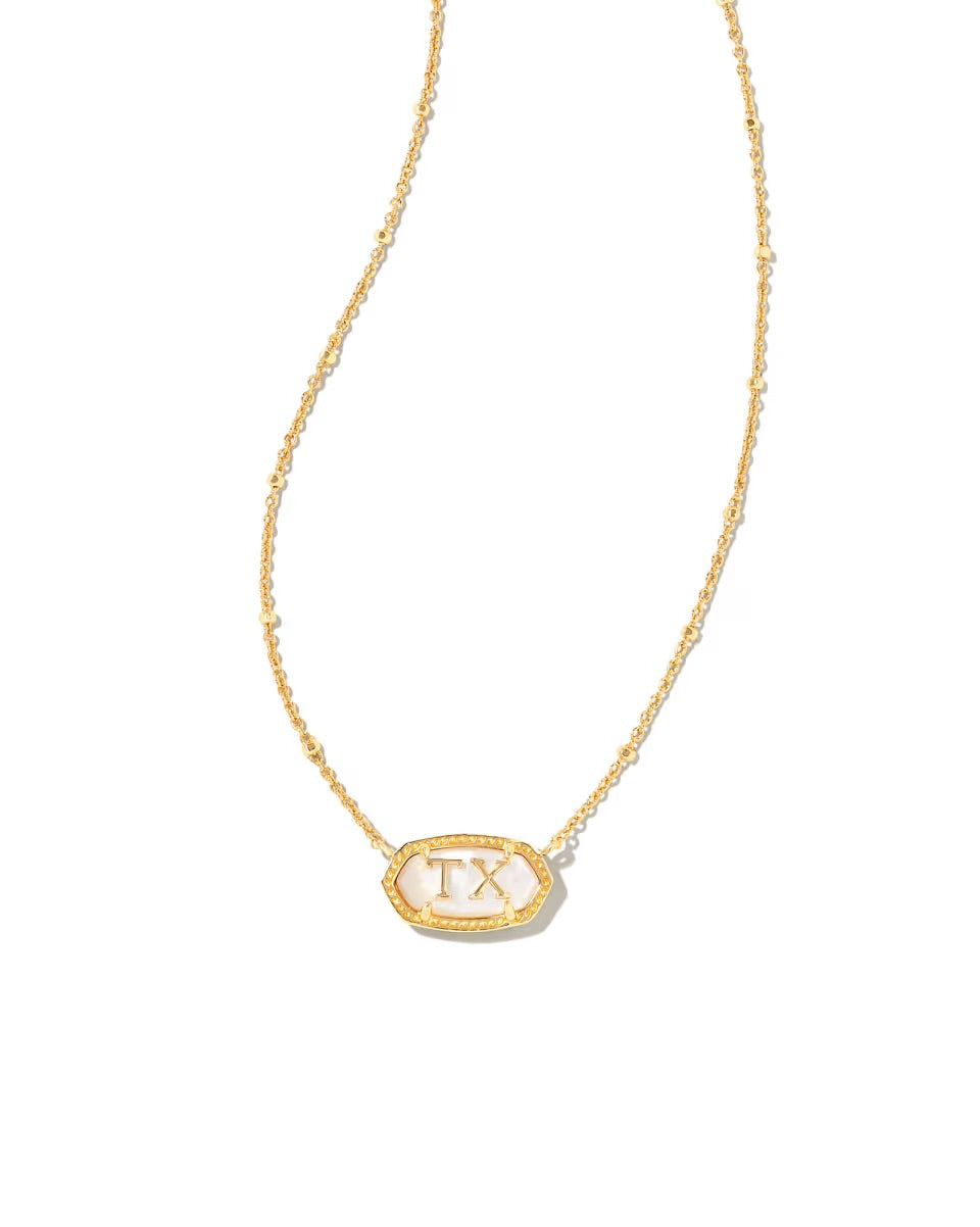 Elisa Short Pendant Gold Necklace