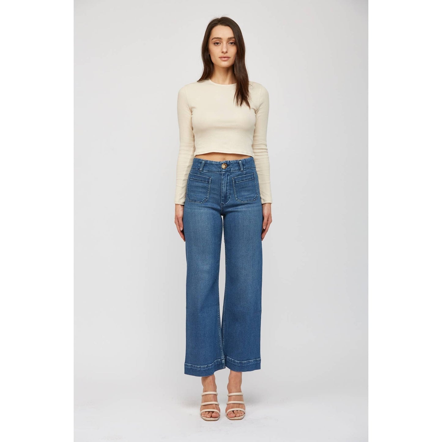 SUPER HIGH RISE WIDE LEG CROPPED - SUPER SOFT