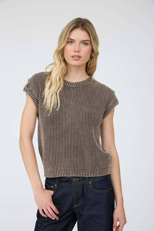 Brown Sweater Top