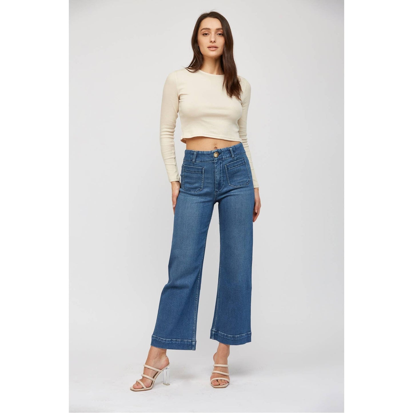 SUPER HIGH RISE WIDE LEG CROPPED - SUPER SOFT