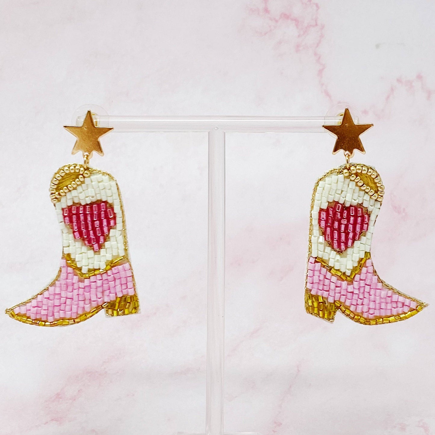 Heart My Cowgirl Boots Earrings