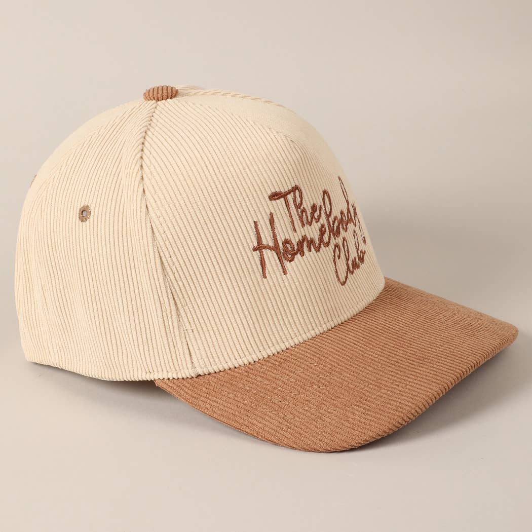 The Homebody Club Two-Tone Corduroy 5 Panel Cap