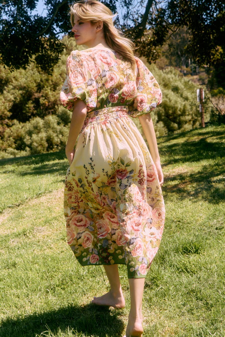 Vintage Garden Midi Dress