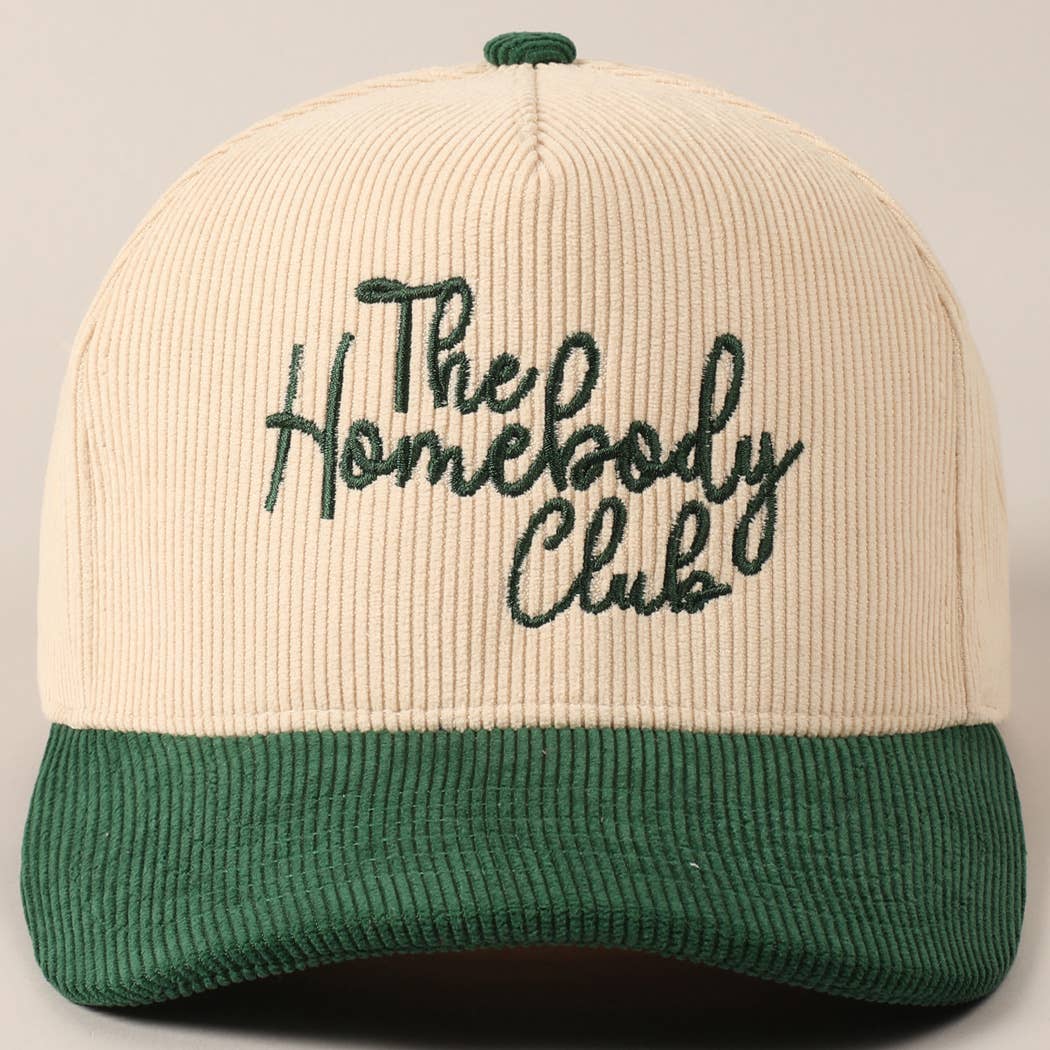 The Homebody Club Two-Tone Corduroy 5 Panel Cap