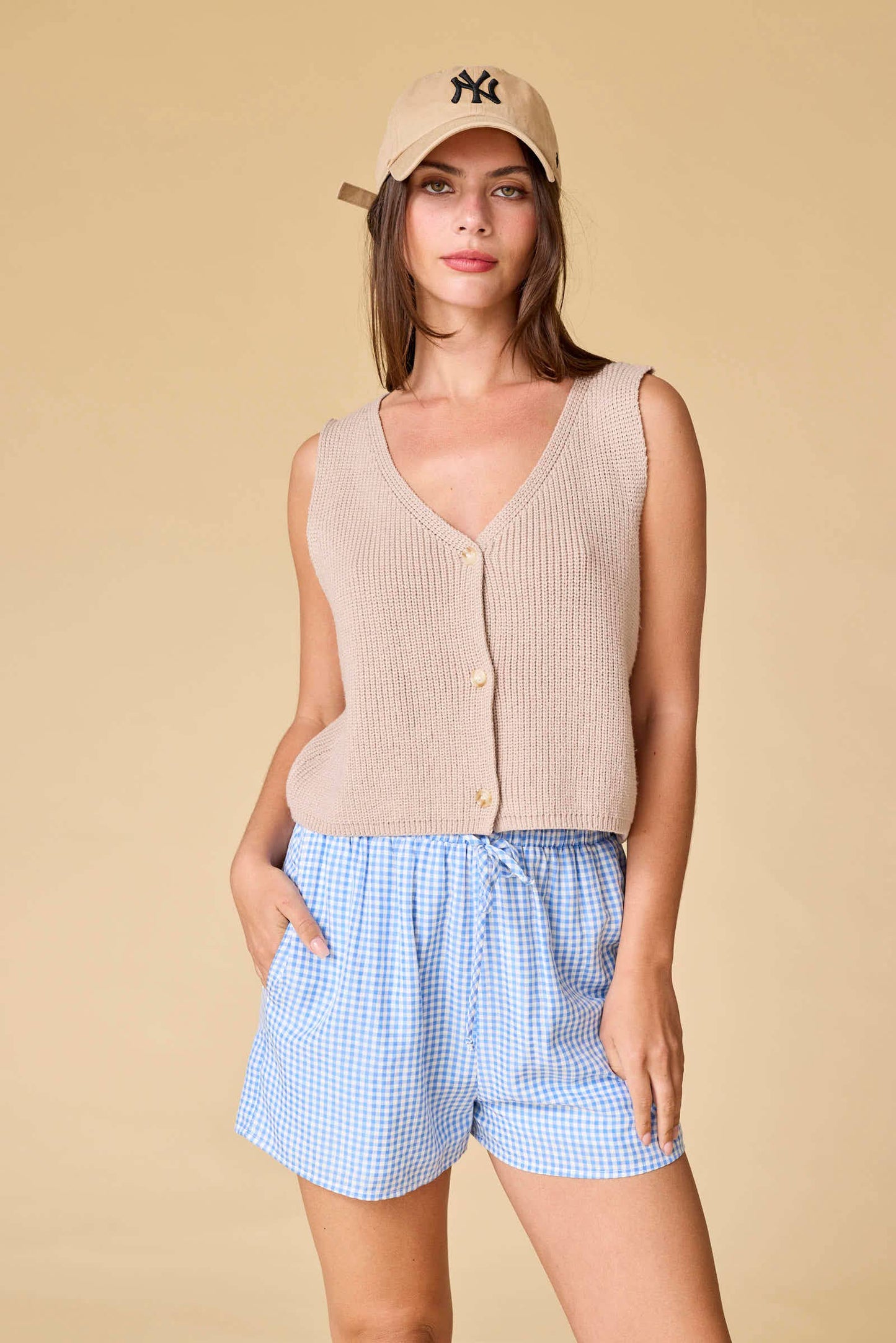 Isabel Knit Button Down Vest