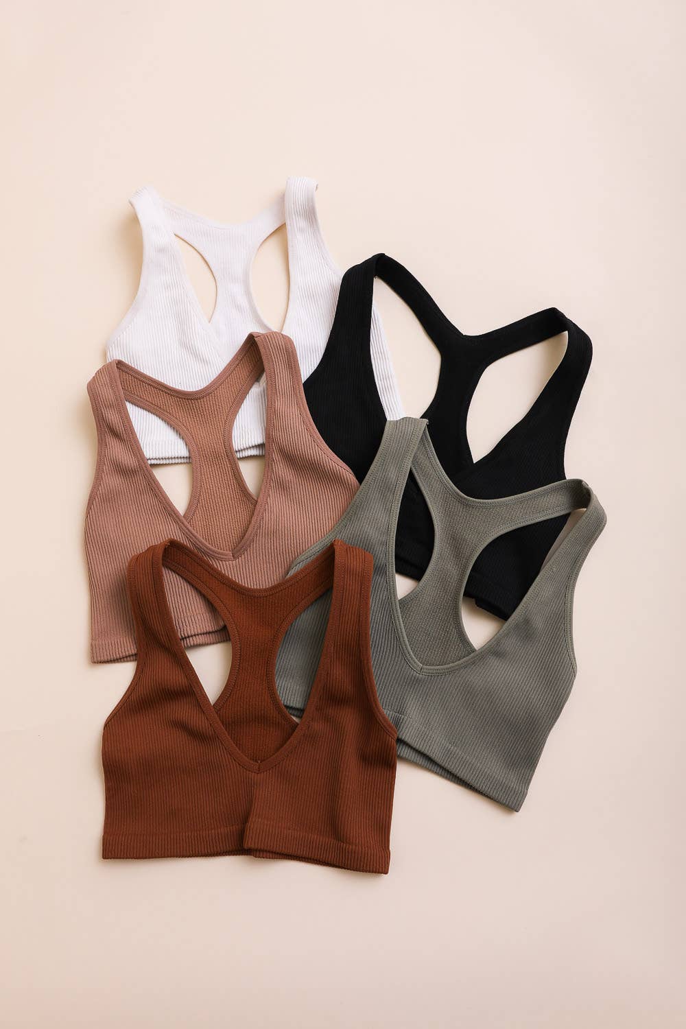 Chic Ribbed Racerback Bralette – Perfect for Fall Fashion 🍂