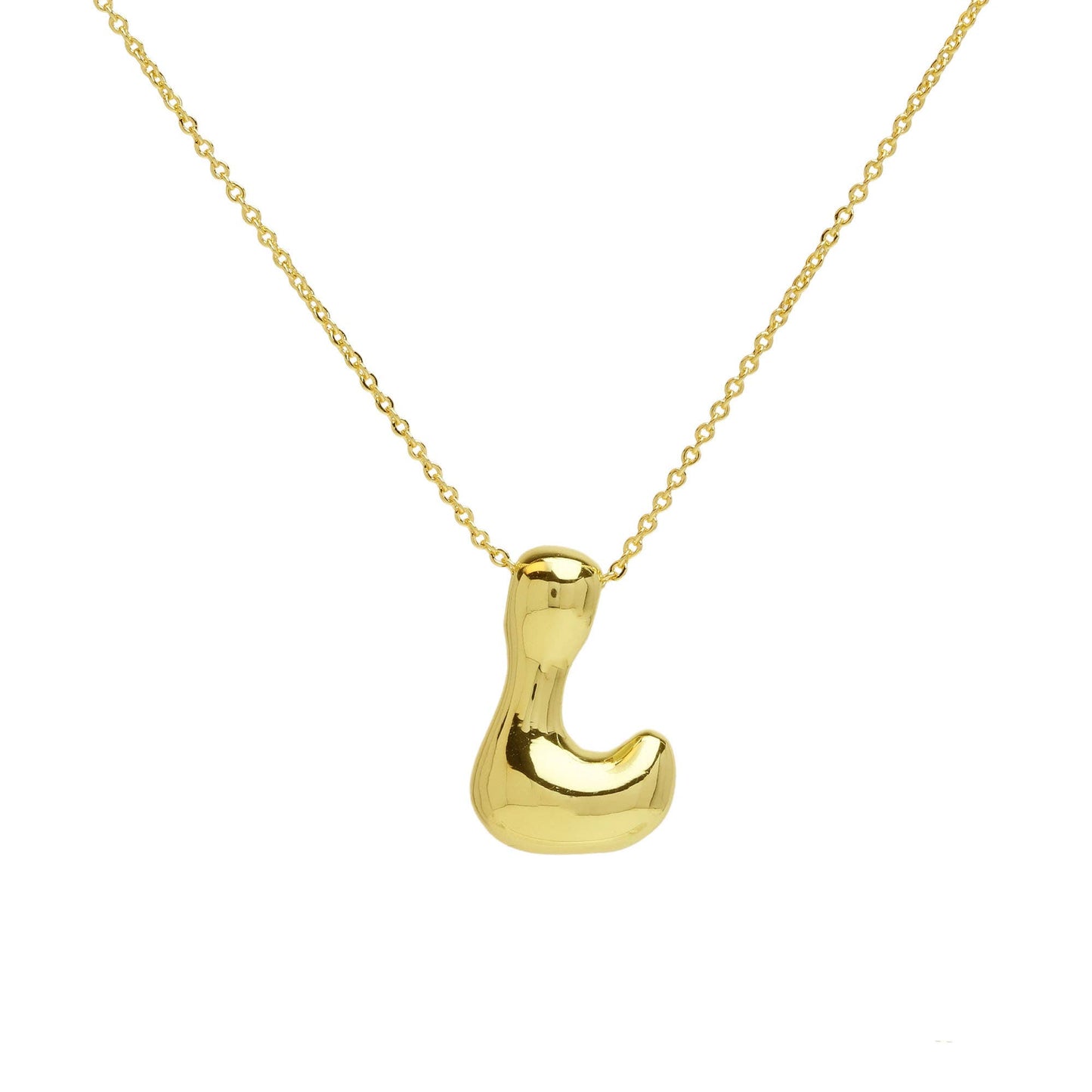 Initial Waterdrop 18K Gold Necklace