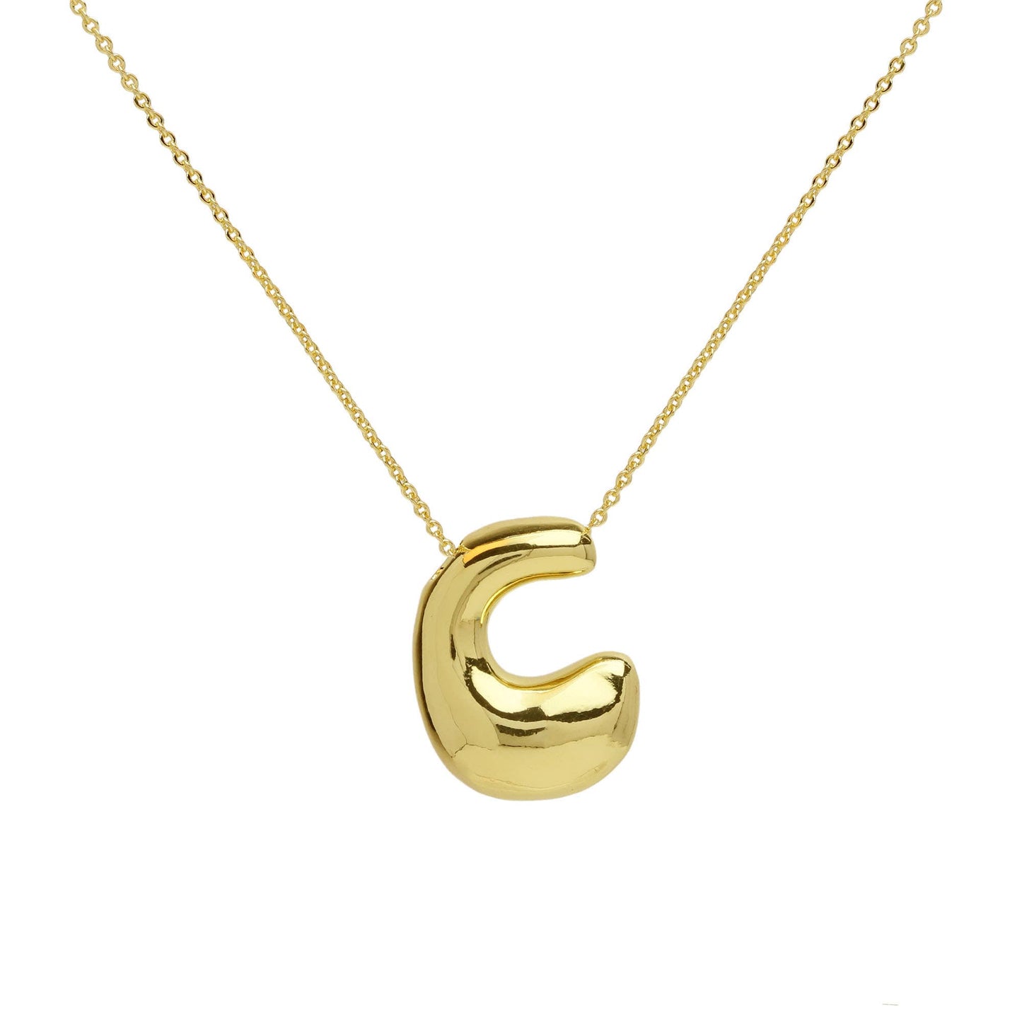 Initial Waterdrop 18K Gold Necklace