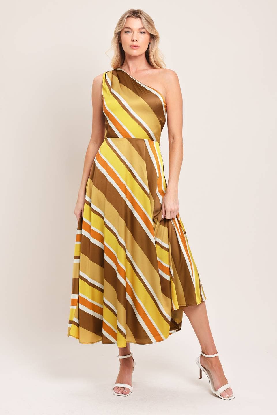 A printed woven midi dress - ID23867