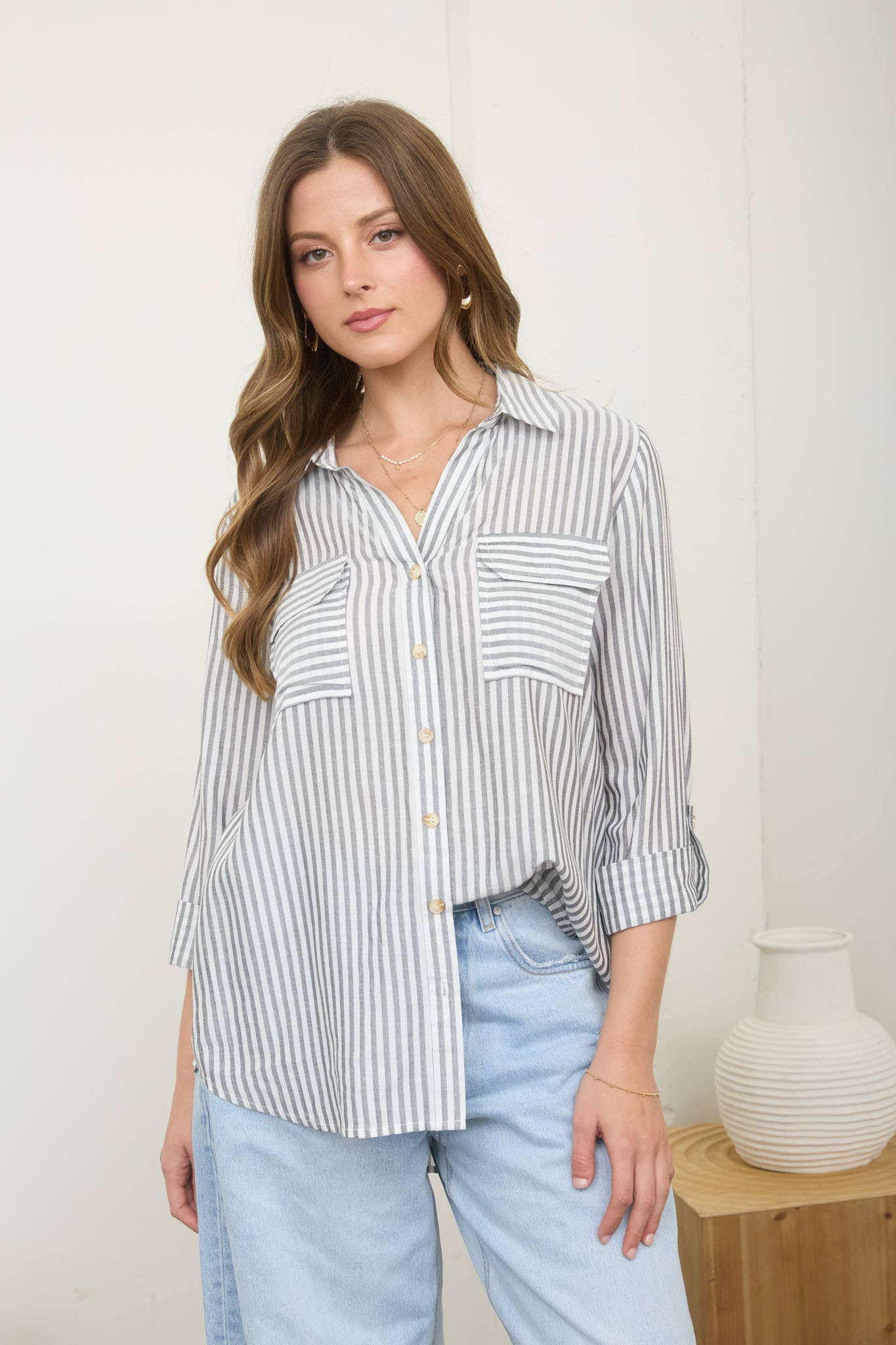 Basic Stripe Blouse