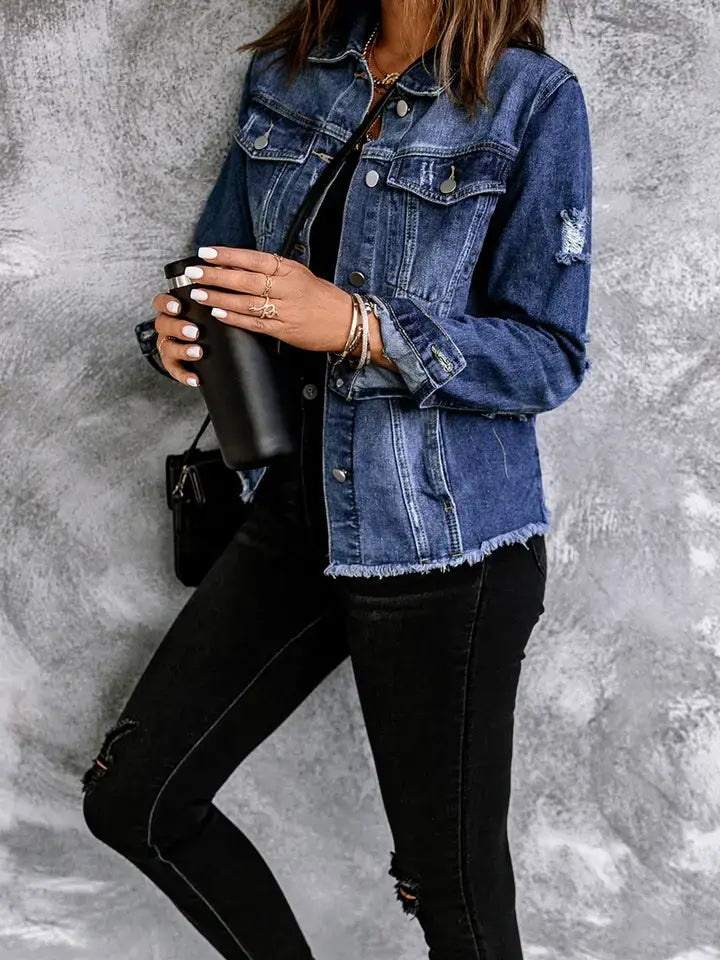 Distressed Denim Jacket