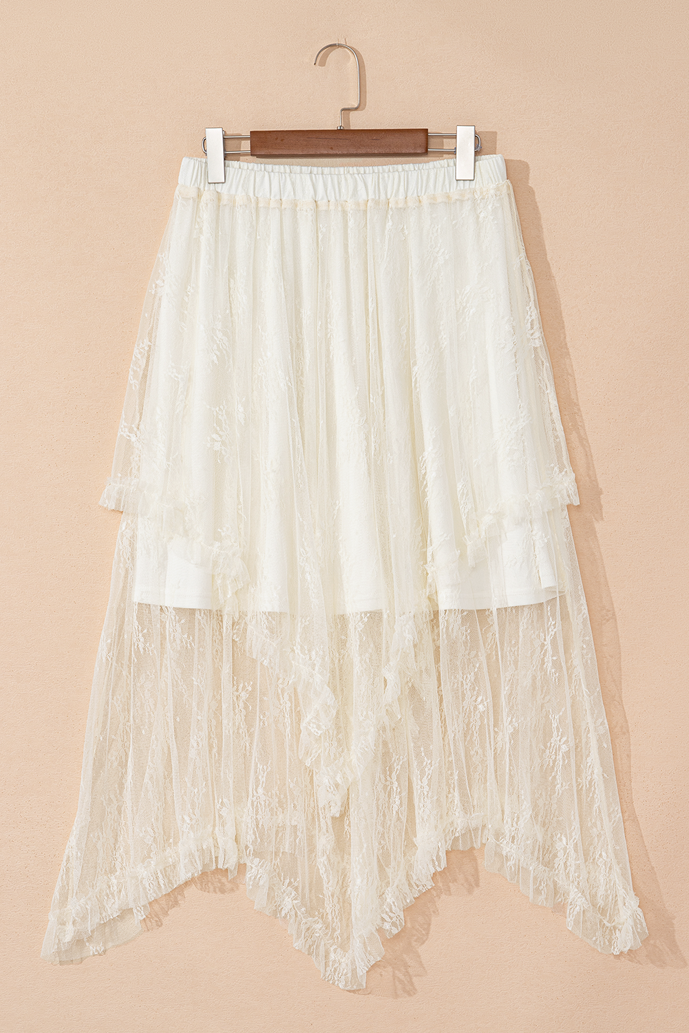 Lace Tiered Maxi Skirt