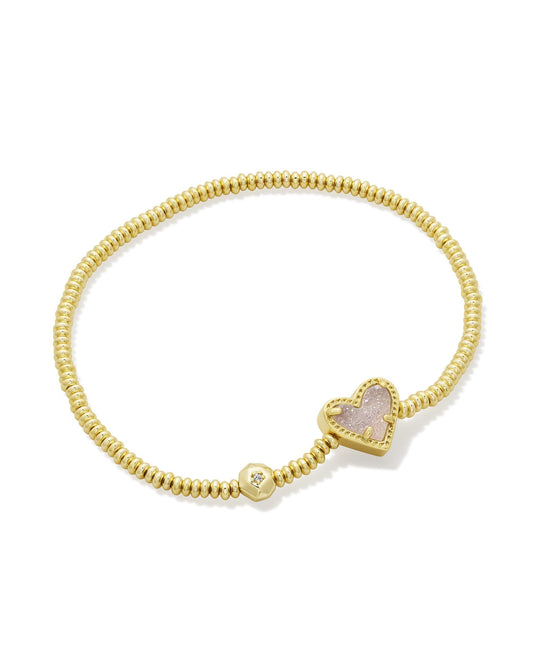 Ari Heart Gold Stretch Bracelet