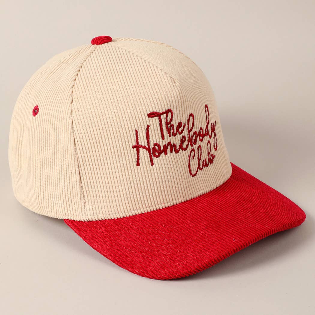 The Homebody Club Two-Tone Corduroy 5 Panel Cap