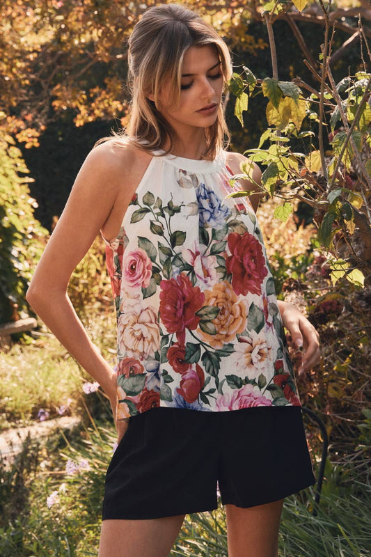 Floral Printed Halter Top