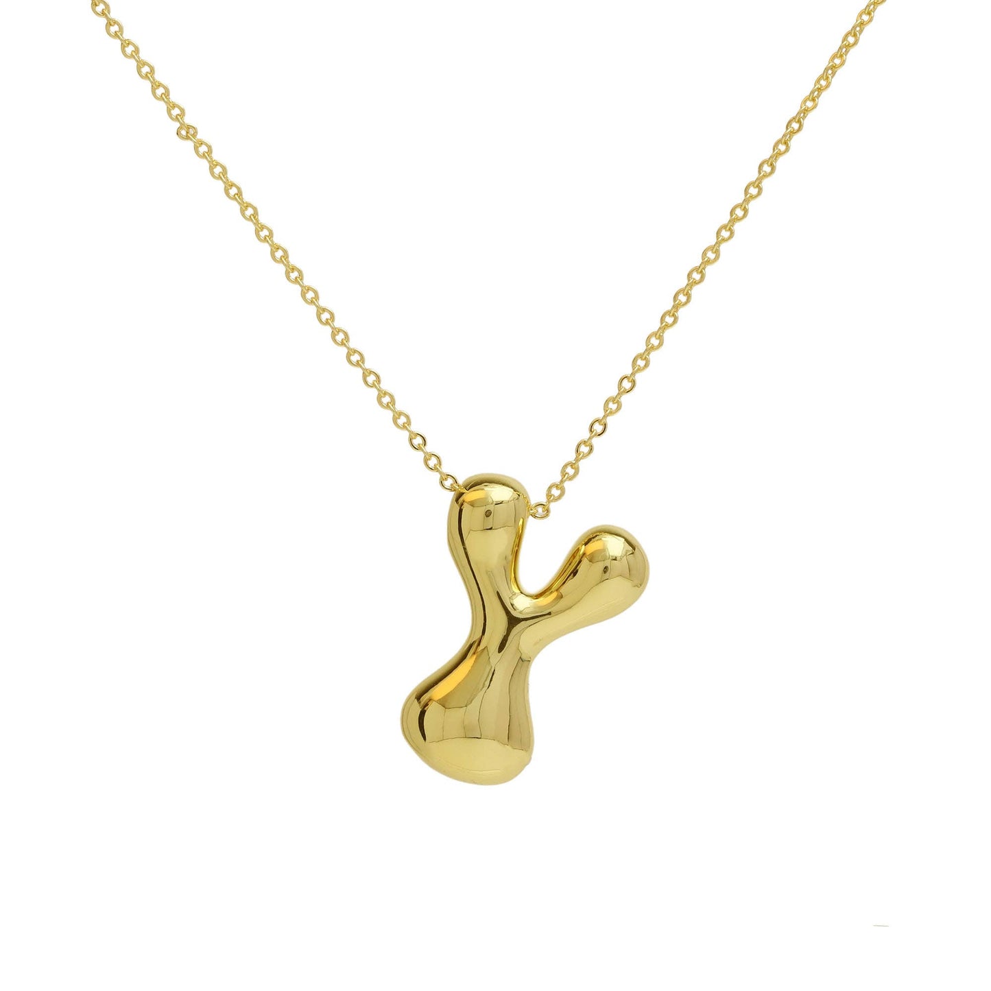 Initial Waterdrop 18K Gold Necklace