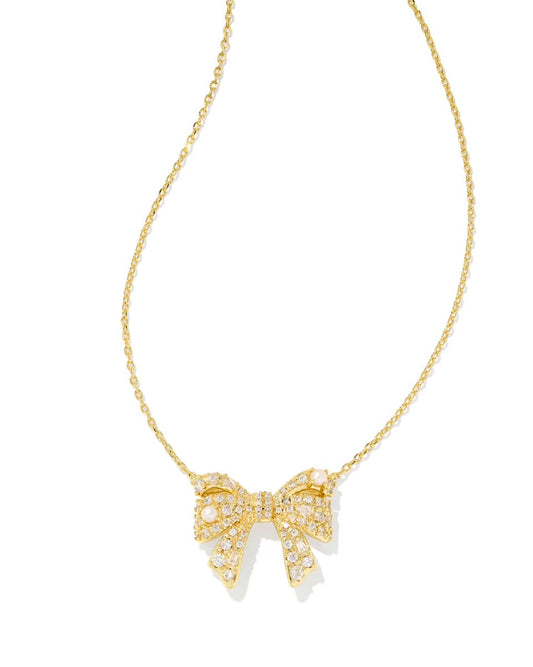 Krista Gold Bow Short Pendant
