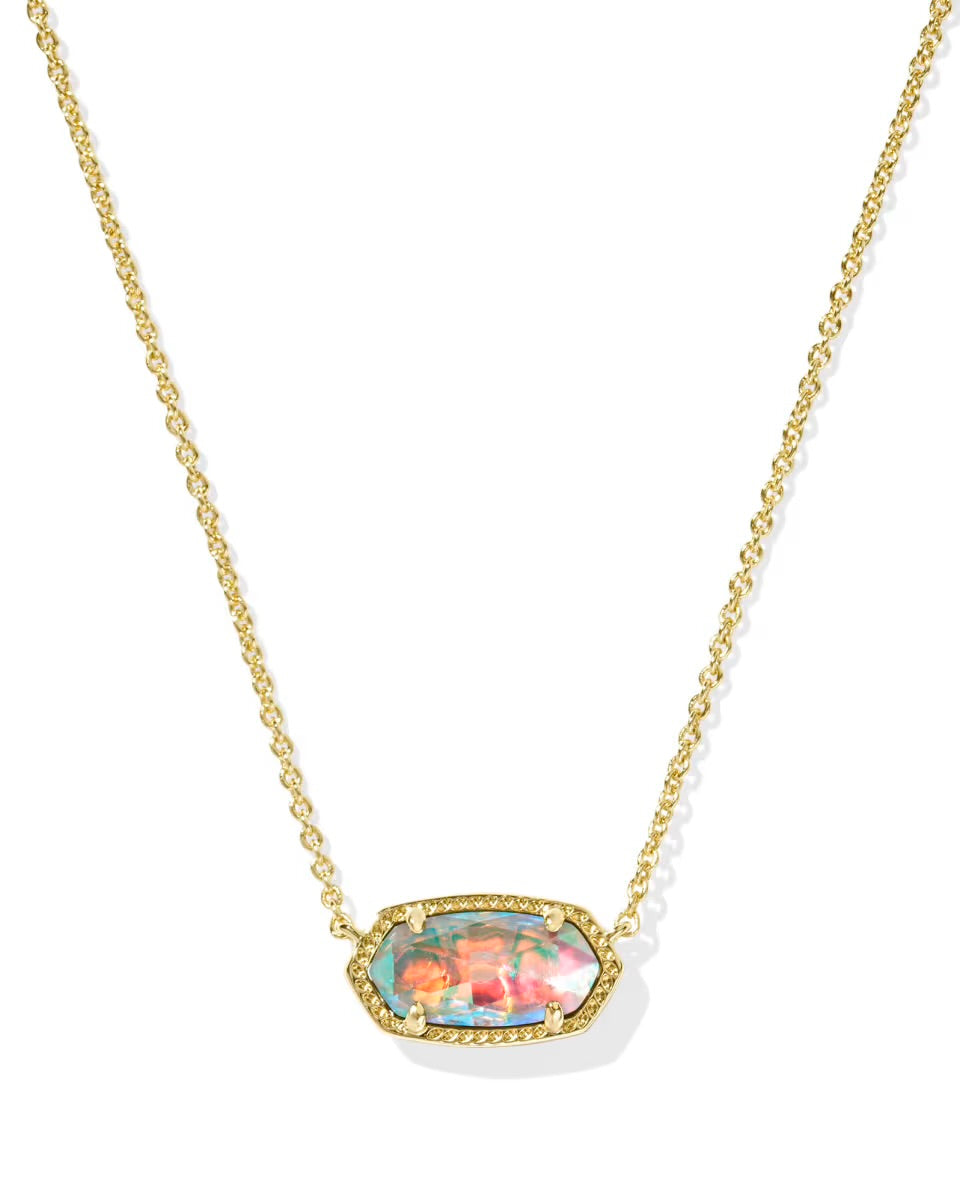Elisa Short Pendant Gold Necklace