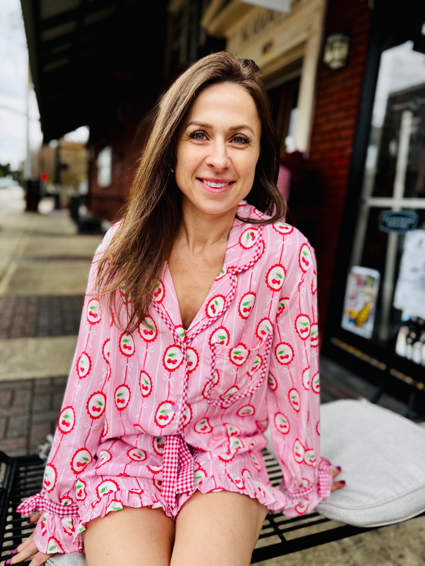 Cherry Darling Ruffle Pajama Set